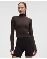 lululemon - – It's Rulu Cropped Half Zip Long-Sleeve Top – – Size Large - Lyst