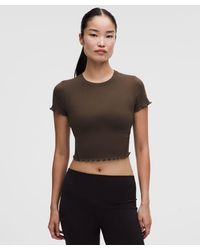 lululemon - – Align Lettuce-Hem Baby Tee – – Size 4 - Lyst