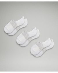 lululemon - Power Stride No-show Socks With Active Grip 3 Pack - Color White - Size L - Lyst
