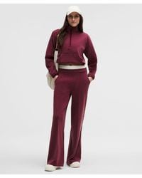 lululemon - – Brushed Softstreme Pintuck High-Rise Wide-Leg Pants Regular – Color Burgundy/ – Size Medium - Lyst
