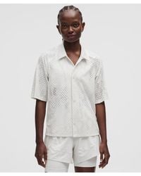 lululemon - – Jacquard-Mesh Short-Sleeve Shirt Slnsh Collection – – Size Large - Lyst