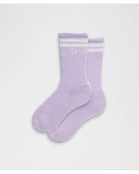 lululemon - – Daily Essential Crew Socks Stripe – /Pastel – Size Large - Lyst