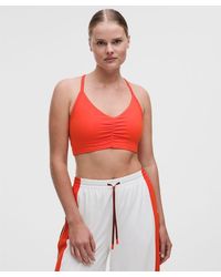lululemon - – Flow Y Ruched Sports Bra Light Support, B/C Cup – – Size Large - Lyst