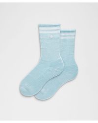 lululemon - – Daily Essential Crew Socks Stripe – – Size Large - Lyst