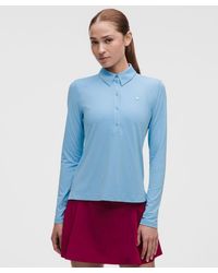 lululemon - – Quick-Dry Long-Sleeve Polo Shirt Straight Hem – – Size 4 - Lyst