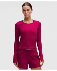 lululemon - – Swiftly Tech Long-Sleeve Shirt 2.4 Waist Length – – Size 4 - Lyst