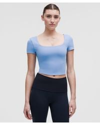 lululemon - Wunder Under Smoothcover Square-Neck T-Shirt - Lyst