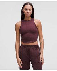 lululemon - Softy Suedey Crewneck Cropped Tank Top - Lyst