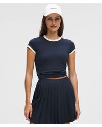 lululemon - – Organic Ringer Baby Tee – – Size Large - Lyst