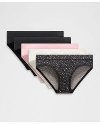 lululemon - – Underease Mid-Rise Bikini Underwear 5 Pack – – Size Large - Lyst