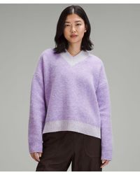 lululemon - Alpaca Wool-blend V-neck Sweater - Lyst