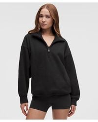 lululemon - – Steady State Superloft Oversized Funnel-Neck Half Zip Sweatshirt – – Size Large - Lyst