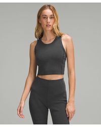 lululemon - Ribbed Softstreme Cropped Tank Top - Color Black - Size 0 - Lyst