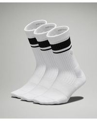 lululemon - Daily Stride Ribbed Comfort Crew Socks 3 Pack - Lyst