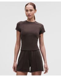 lululemon - – Micro-Rib Drapey Softstreme Baby Tee – – Size Large - Lyst