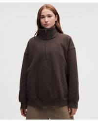 lululemon - – Steady State Superloft Oversized Funnel-Neck Half Zip Sweatshirt – – Size Large - Lyst