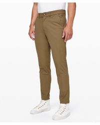 lululemon - Commission Slim-fit Trousers Warpstreme - 32" - Color Brown - Size 28 - Lyst