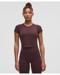 lululemon - Swiftly Tech Cropped Short-Sleeve Shirt 2 - Lyst