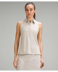 lululemon - Quick Dry Sleeveless Polo Shirt Straight Hem - Lyst