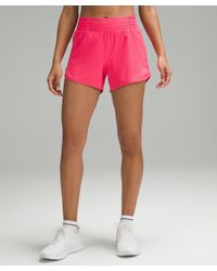 lululemon - Hotty Hot High-rise Lined Shorts - 4" - Color Neon/pink - Size 10 - Lyst