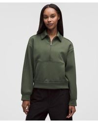lululemon - – Smooth Spacer Relaxed Collared Half Zip Sweatshirt – – Size Large - Lyst