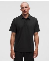 lululemon - Black Soft Jersey Polo Shirt - Lyst