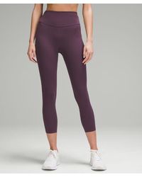 lululemon - Fast And Free High-rise Crop Pants Pockets - 23" - Color Purple - Size 0 - Lyst