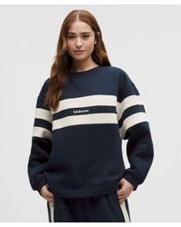 lululemon - – Steady State Oversized Pullover Sweater Stripe – – Size Large - Lyst