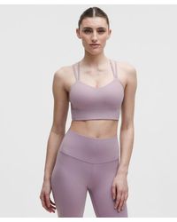 lululemon - – Like A Cloud Longline Sports Bra Light Support, B/C Cup – /Pastel – Size 14 - Lyst