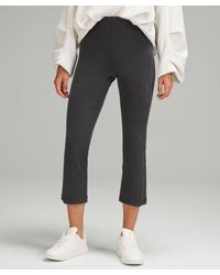 lululemon - Ribbed Softstreme Zip-leg High-rise Cropped Pants - 25" - Color Black - Size 0 - Lyst