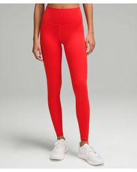 lululemon - Wunder Train High-rise Tight Leggings - 28" - Color Red/bright Red - Size 0 - Lyst