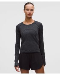 lululemon - – Swiftly Tech Long-Sleeve Shirt 2.4 Waist Length Sparkle – – Size 4 - Lyst