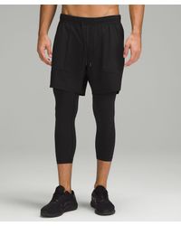 lululemon - License To Train 2-in-1 Tights 21" - Lyst
