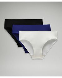 lululemon - Invisiwear Mid-rise Bikini Underwear 3 Pack - Color White/black/blue - Size L - Lyst