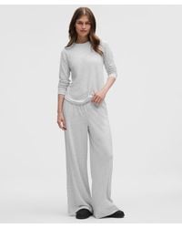 lululemon - – Becalm Mid-Rise Wide-Leg Pants – Color Light/ – Size Large - Lyst