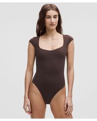 lululemon - Wundermost Ultra-Soft Nulu Sweetheart Cap-Sleeve Thong Bodysuit - Lyst