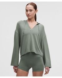 lululemon - – Becalm V-Neck Hoodie Fabric – /Pastel – Size Large - Lyst