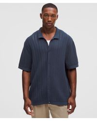 lululemon - Cotton-Blend Open-Knit Button Up - Lyst