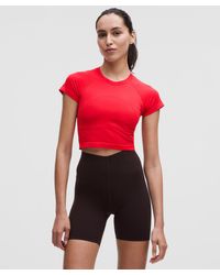 lululemon - – Swiftly Tech Cropped Short-Sleeve Shirt 2.4 – – Size 4 - Lyst