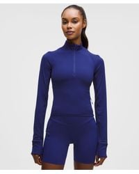 lululemon - It's Rulu Ribbed Cropped Half Zip - Lyst