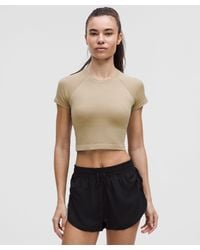 lululemon - Swiftly Tech Cropped Short-Sleeve Shirt 2 - Lyst