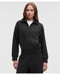 lululemon - – Smooth Spacer Relaxed Collared Half Zip Sweatshirt – – Size Large - Lyst