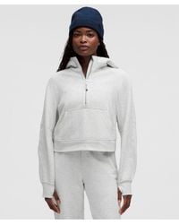 lululemon - Scuba Oversized Half-zip Hoodie - Color Light Grey/grey - Size M/l - Lyst