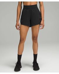 lululemon - Track That High-rise Lined Shorts - 5" - Color Black - Size 0 - Lyst