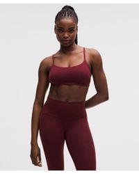 lululemon - – Wunder Train Strappy Racer Sports Bra Light Support, C/D Cup – Color Burgundy/ – Size 14 - Lyst