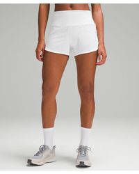 lululemon - Speed Up High-rise Lined Shorts - 4" - Color White - Size 0 - Lyst