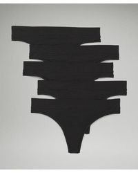 lululemon - Underease Mid-rise Thong Underwear 5 Pack - Color Black - Size 2xl - Lyst