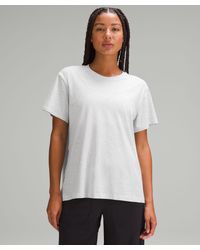 lululemon - All Yours Cotton T-shirt - Color Light Grey/grey - Size 20 - Lyst