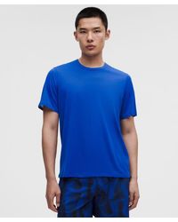 lululemon - – Fast And Free Short-Sleeve Shirt Perforated Stripe – – Size Large - Lyst