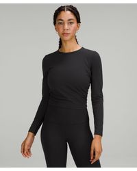 lululemon - All It Takes Ribbed Nulu Long-sleeve Shirt - Color Black - Size 10 - Lyst